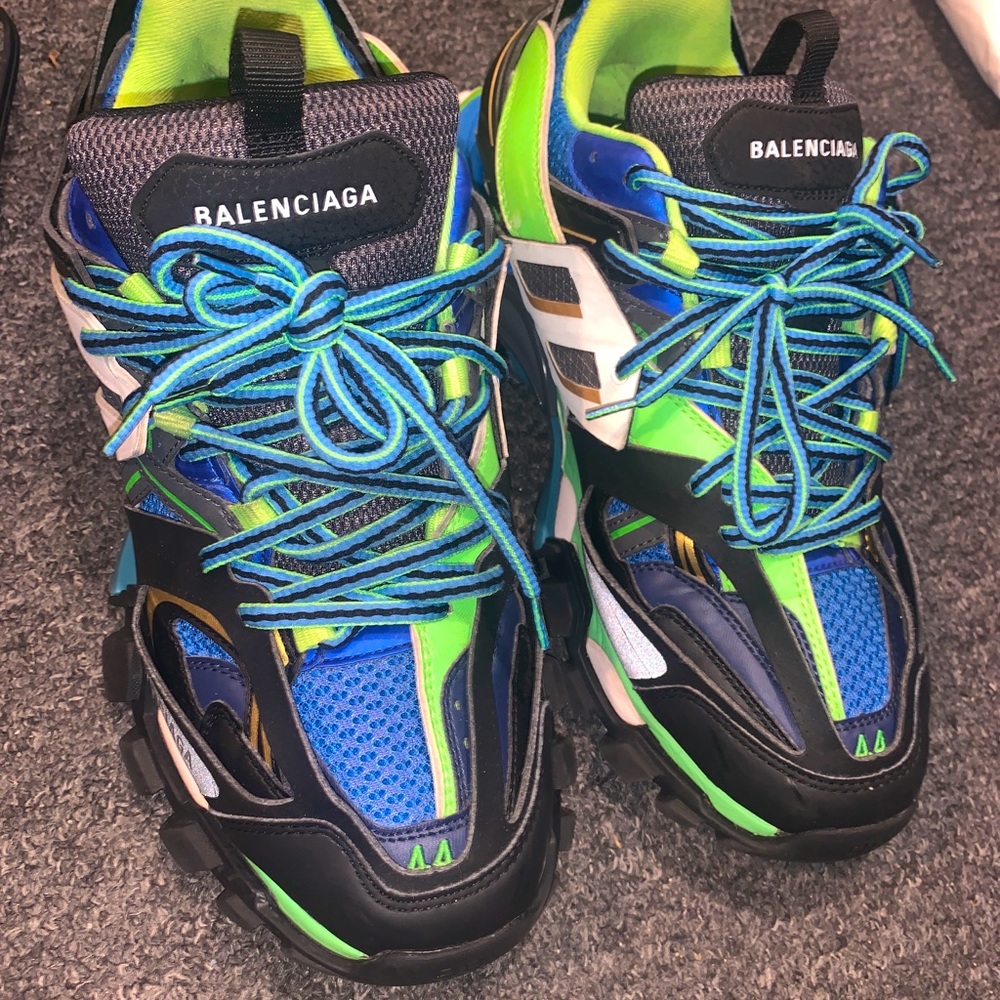 Balenciaga Track Sneaker Size 11 Green Blue White Same Day Shipping 📦
